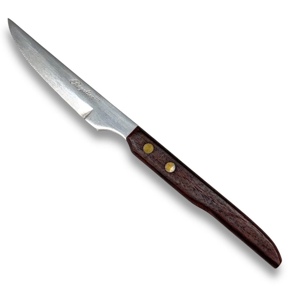 Royalton Steak Knife Stainless Steel Serrated Blade Wood Handle Japan 8.25‎ inch